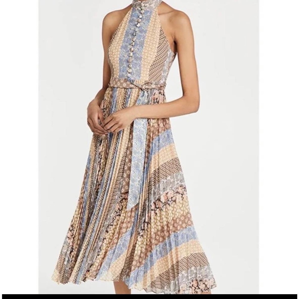 ZIMMERMANN Sunray Picnic Dress in Tiled Stripe